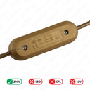 ElekTek In Line Rotary Dimmer Switch Rated 20-160w 240v AC 3 Core Suitable For Incandescent Lamps and Bulbs Colours