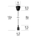 ElekTek Pendant Light Ceiling Rose Braided Flex E27 Silicone Lamp Holder - Buy It Better