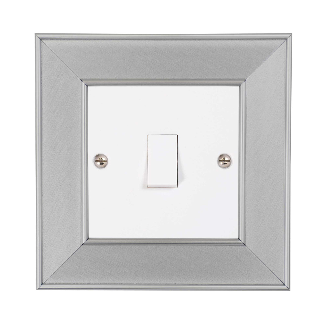 ElekTek Decorative Switch Surround Frame Cover Finger Plate Art Deco Black Brushed