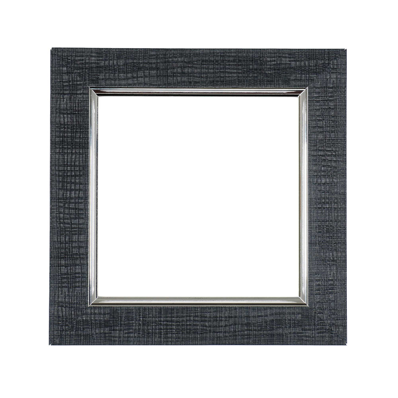ElekTek Decorative Switch Surround Frame Cover Finger Plate Classic Edged White Linen/Silver