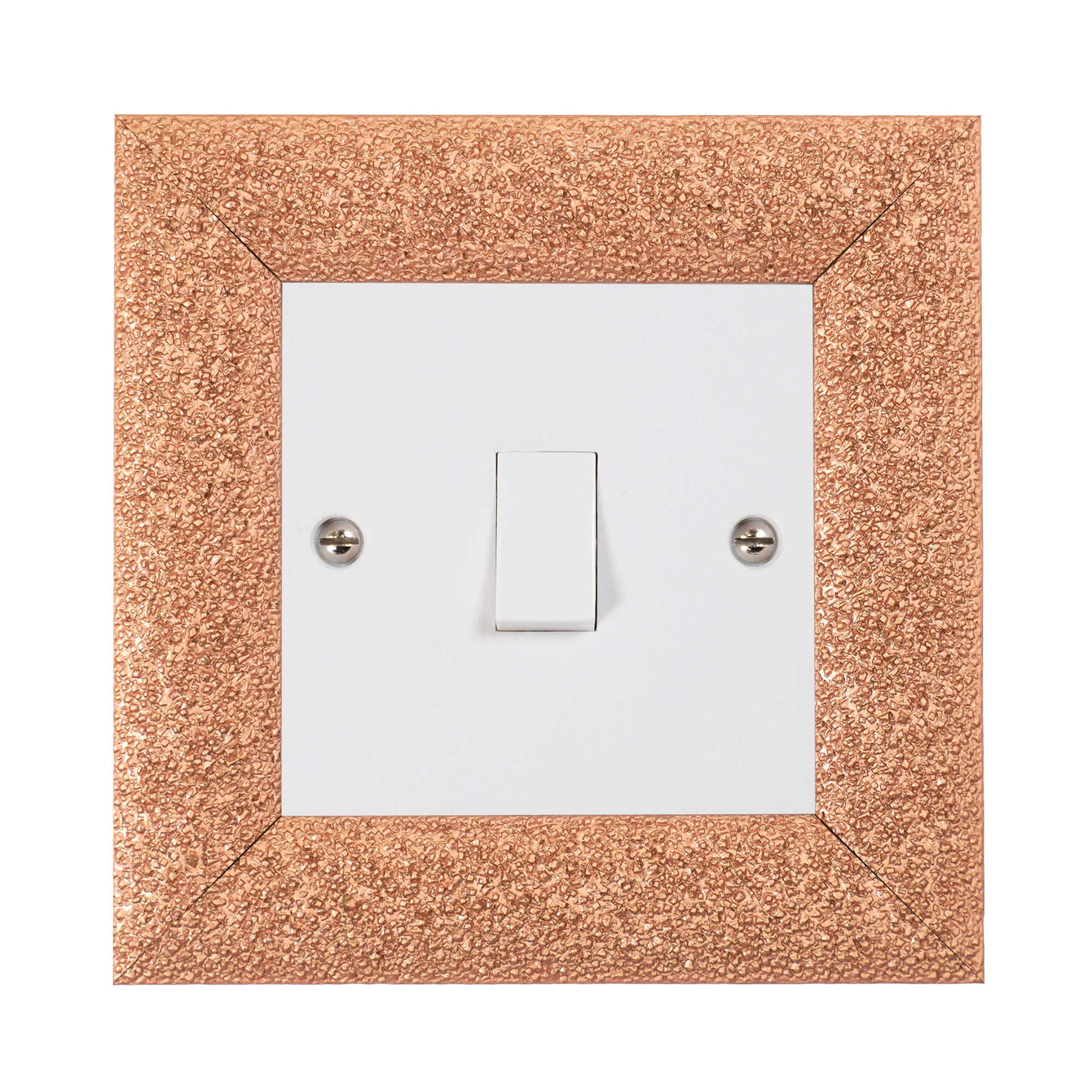 ElekTek Decorative Switch Surround Frame Cover Finger Plate Milano Sparkle White Sparkle
