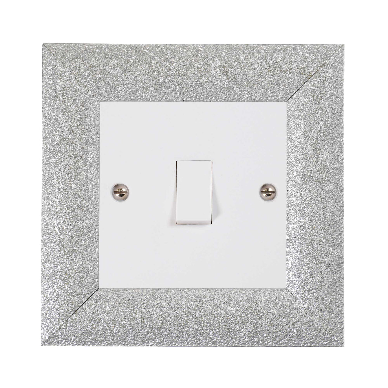 ElekTek Decorative Switch Surround Frame Cover Finger Plate Milano Sparkle Black Sparkle