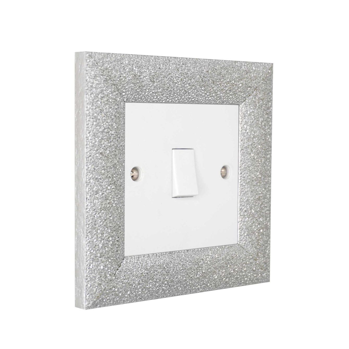 ElekTek Decorative Switch Surround Frame Cover Finger Plate Milano Sparkle Gunmetal Sparkle
