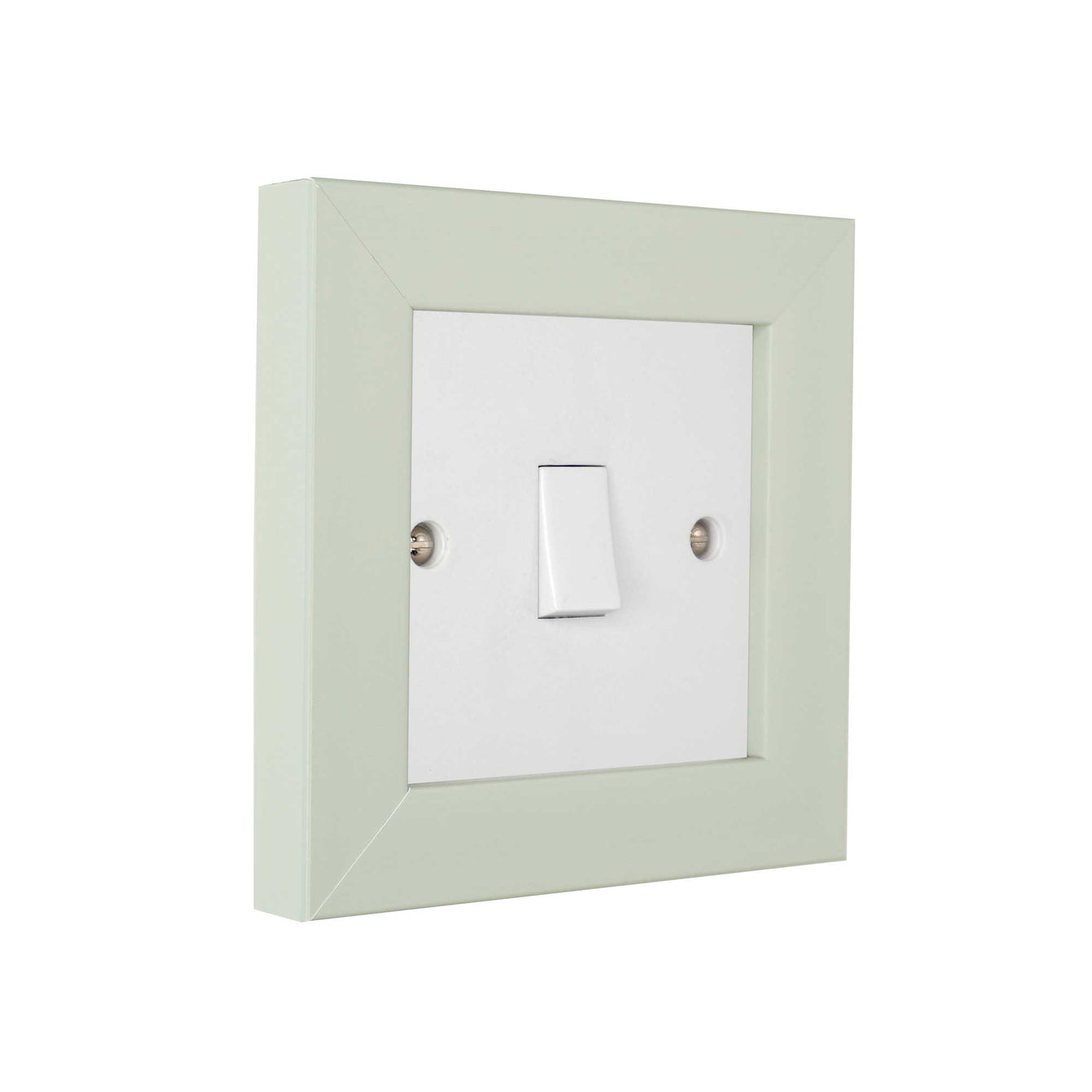ElekTek Decorative Switch Surround Frame Cover Finger Plate Modena Colours Pastel Green Matt