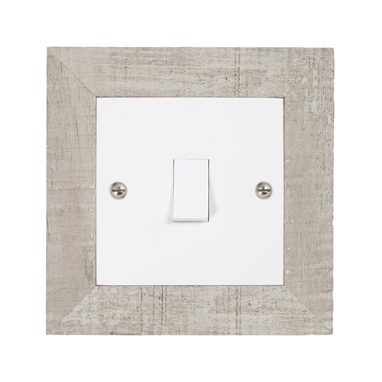 ElekTek Decorative Switch Surround Frame Cover Finger Plate Modena Light Wood Effects Oak Limed Brushed
