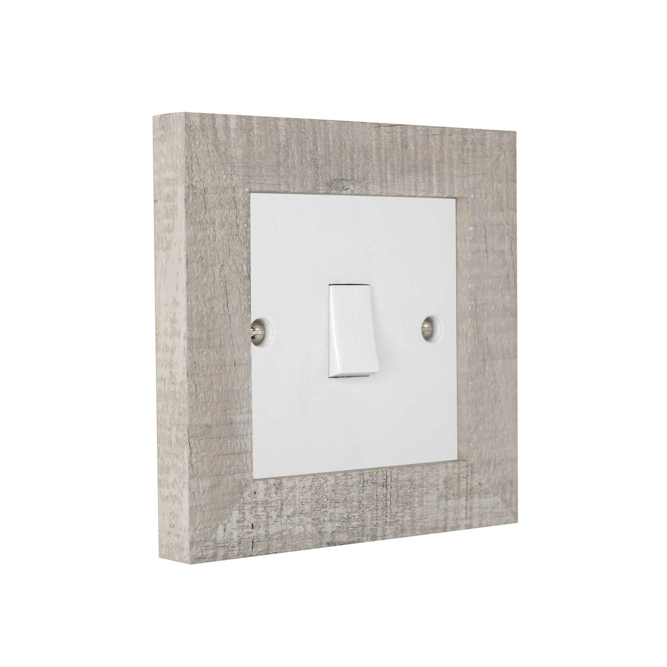 ElekTek Decorative Switch Surround Frame Cover Finger Plate Modena Light Wood Effects Light Oak Brushed