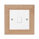 ElekTek Decorative Switch Surround Frame Cover Finger Plate Modena Light Wood Effects