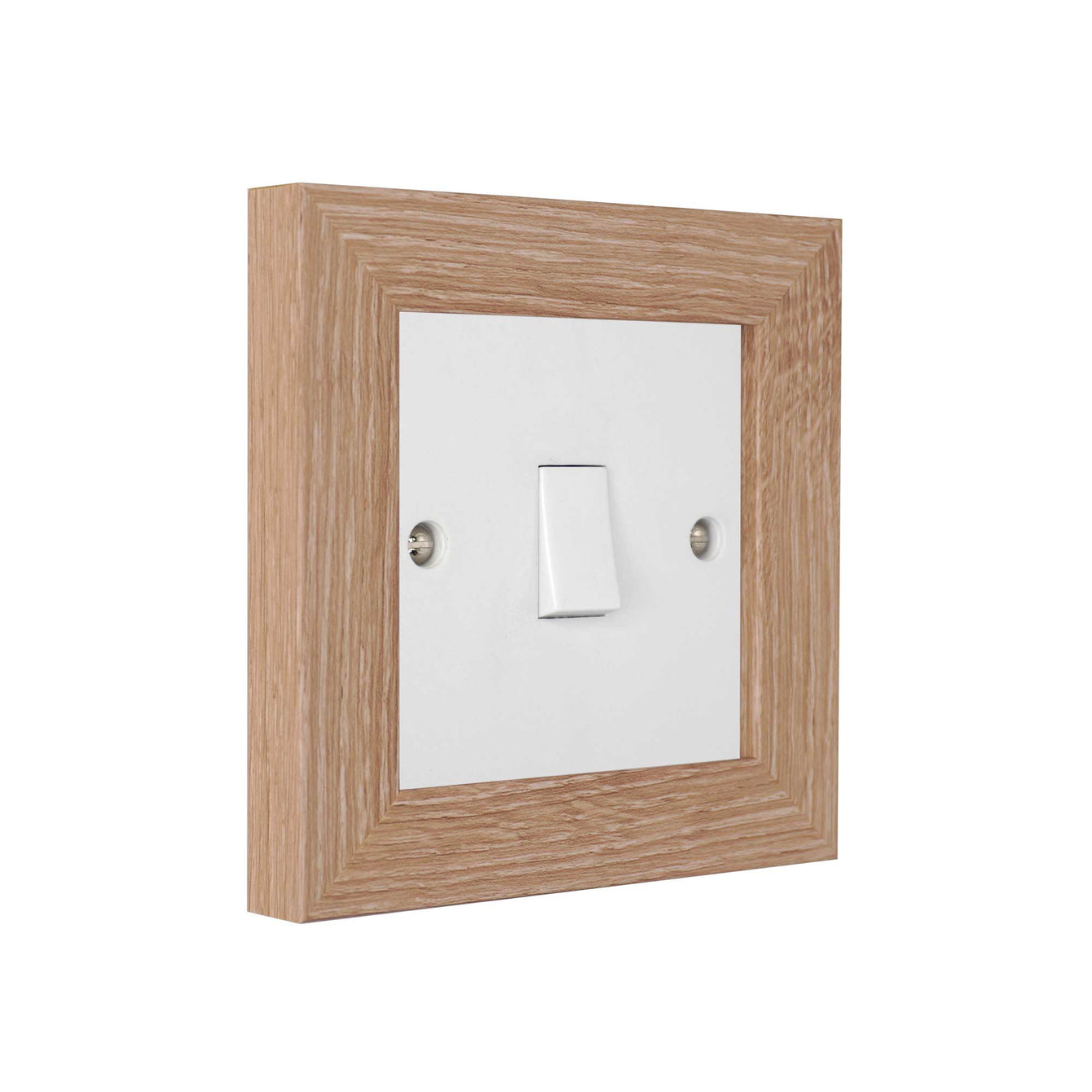 ElekTek Decorative Switch Surround Frame Cover Finger Plate Modena Light Wood Effects