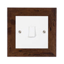 ElekTek Decorative Switch Surround Frame Cover Finger Plate Modena Dark Wood Effects
