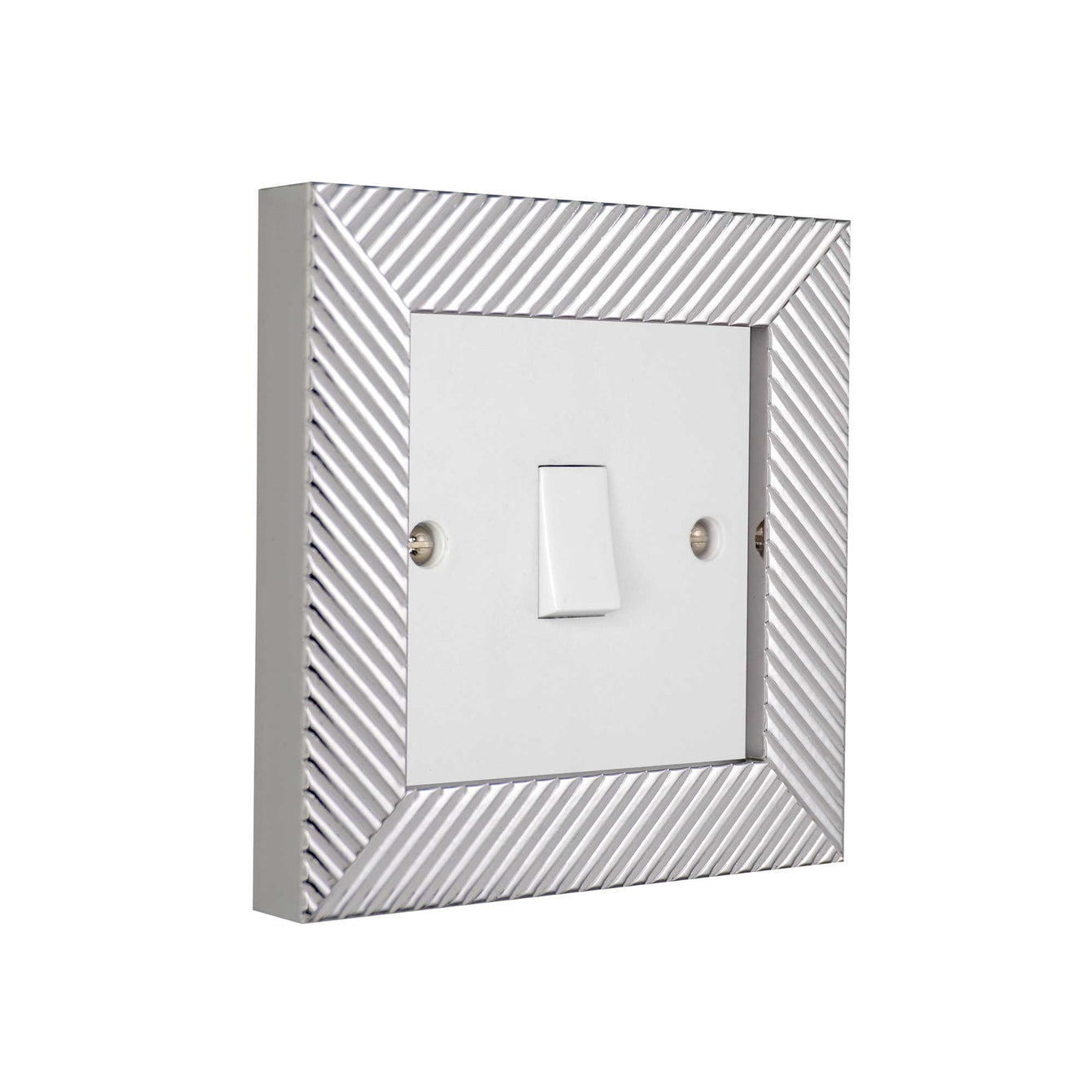 ElekTek Decorative Switch Surround Frame Cover Finger Plate Patterns Black Dots Dashes
