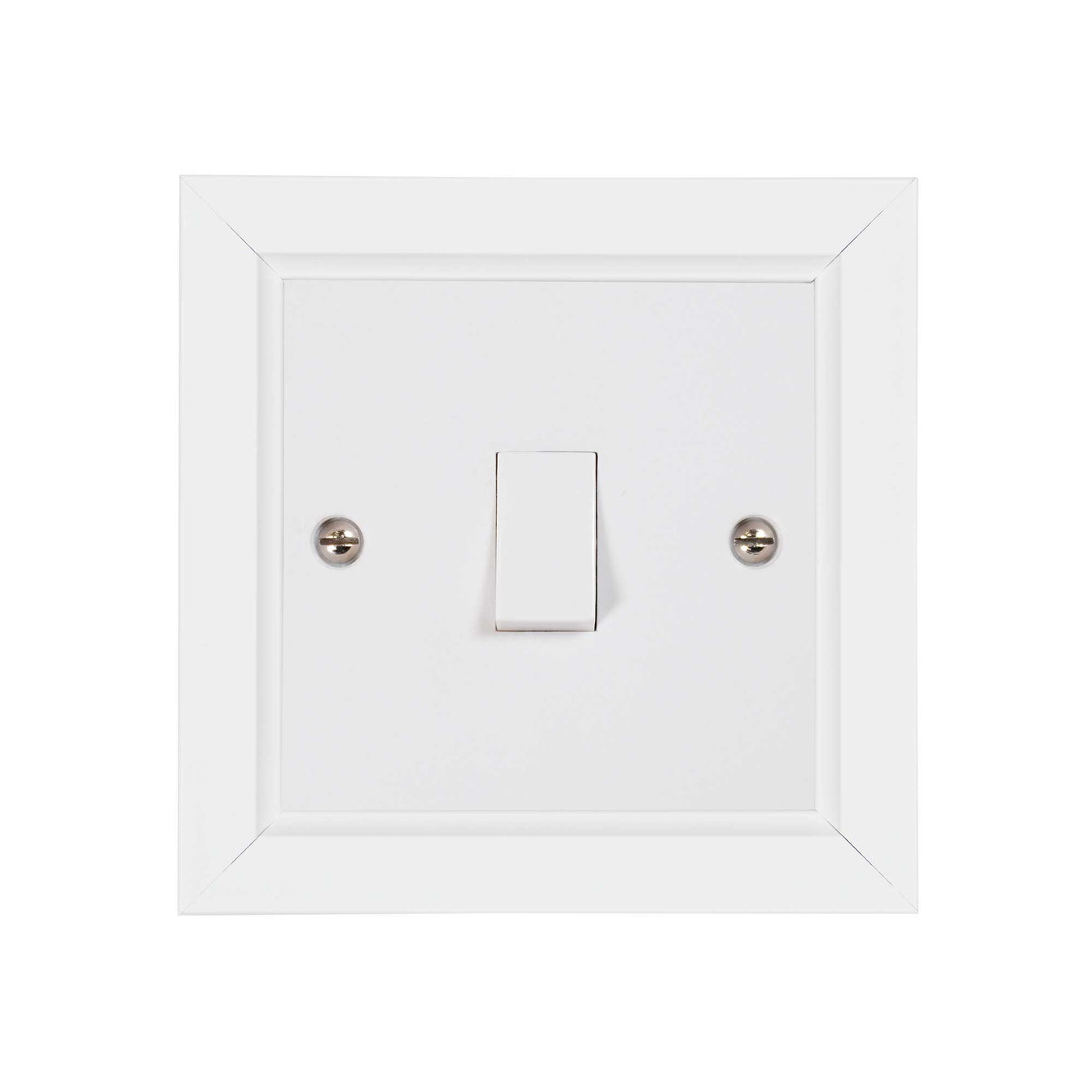 ElekTek Decorative Switch Surround Frame Cover Finger Plate Rivoli Silver Grained