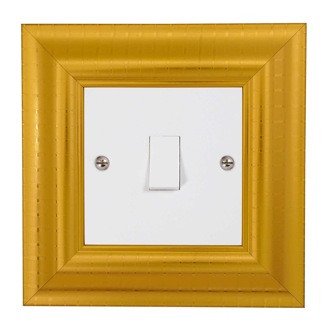 ElekTek Decorative Switch Surround Frame Cover Finger Plate Verona Silver Chrome