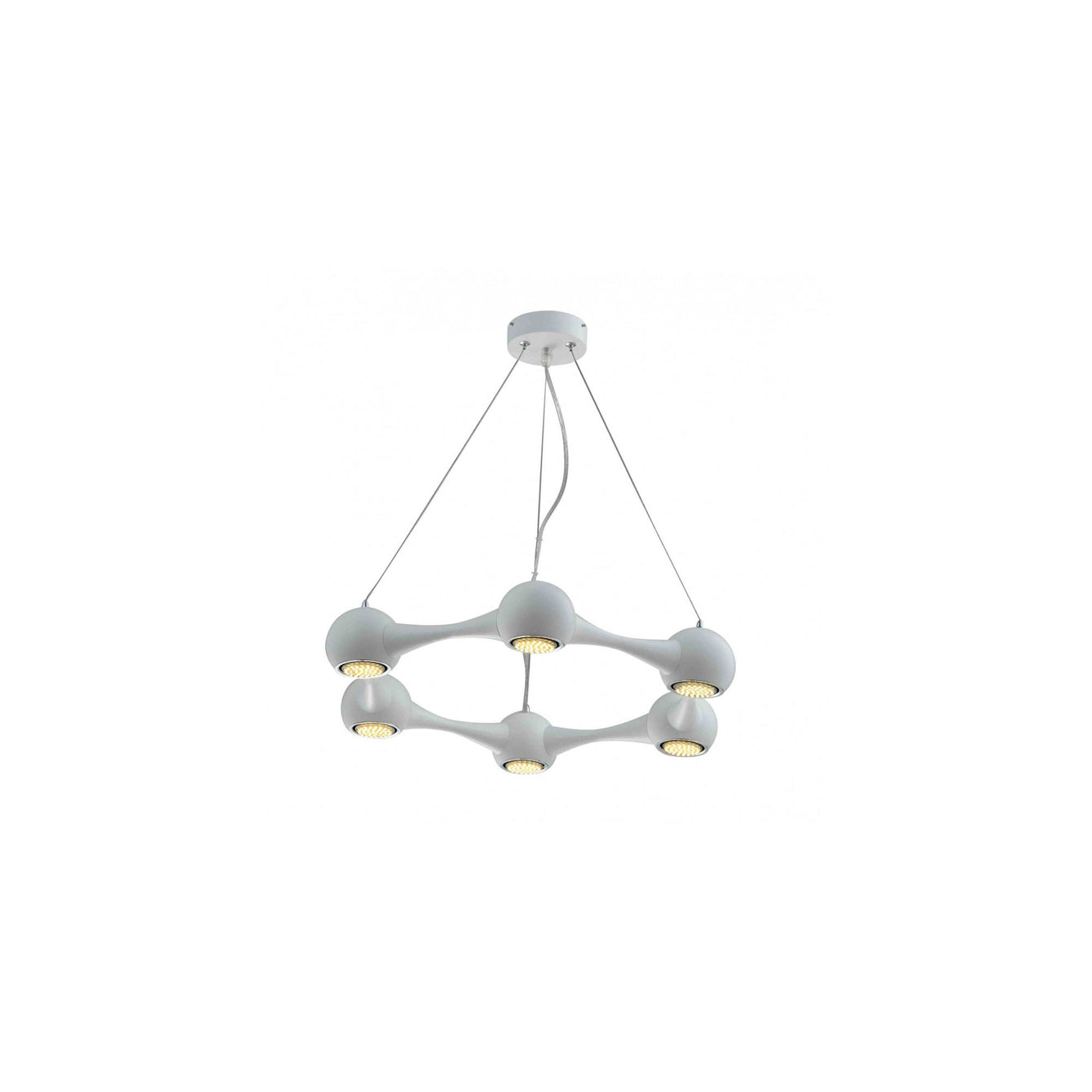 Perivale 3, 5, 6, 9 and 12 Arm Pendant LED Light White - Buy It Better 12 Arm
