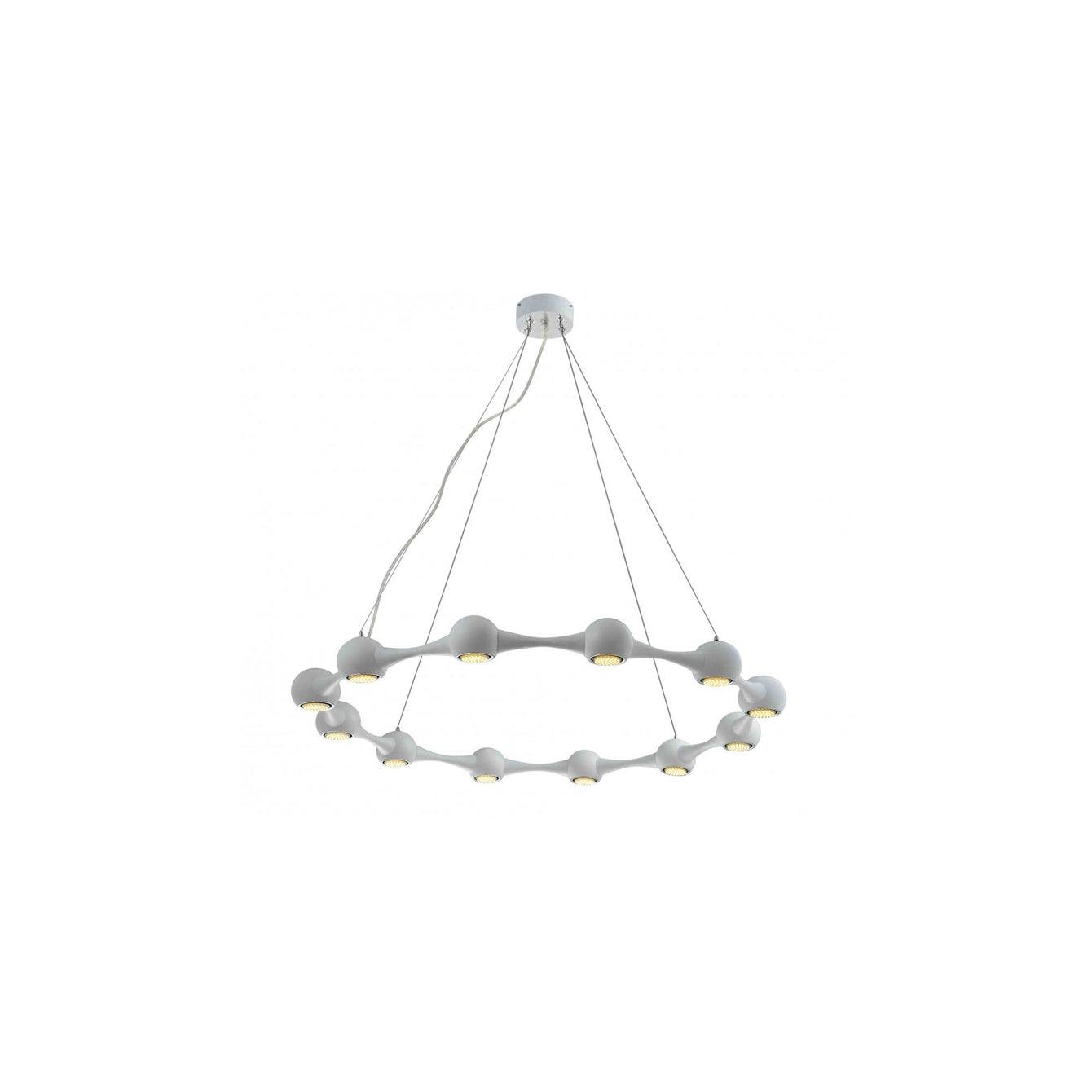 Perivale 3, 5, 6, 9 and 12 Arm Pendant LED Light White - Buy It Better