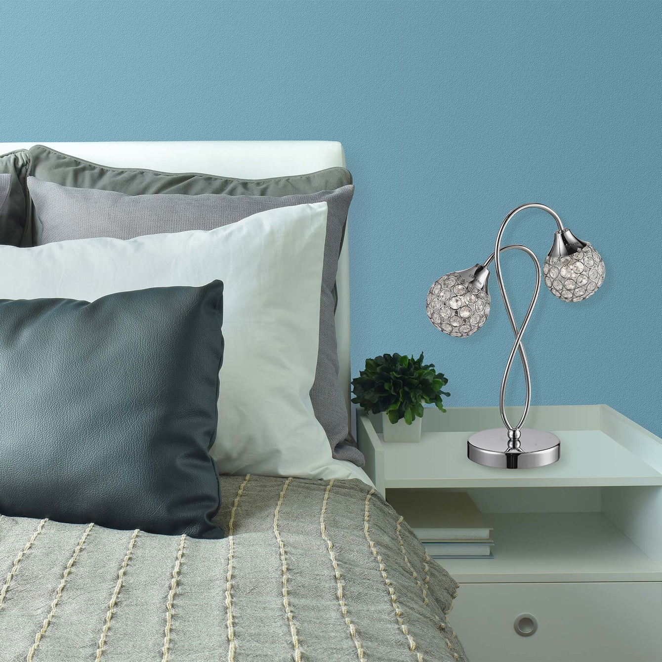 Osterley Double Table Lamp LED Light - Buy It Better