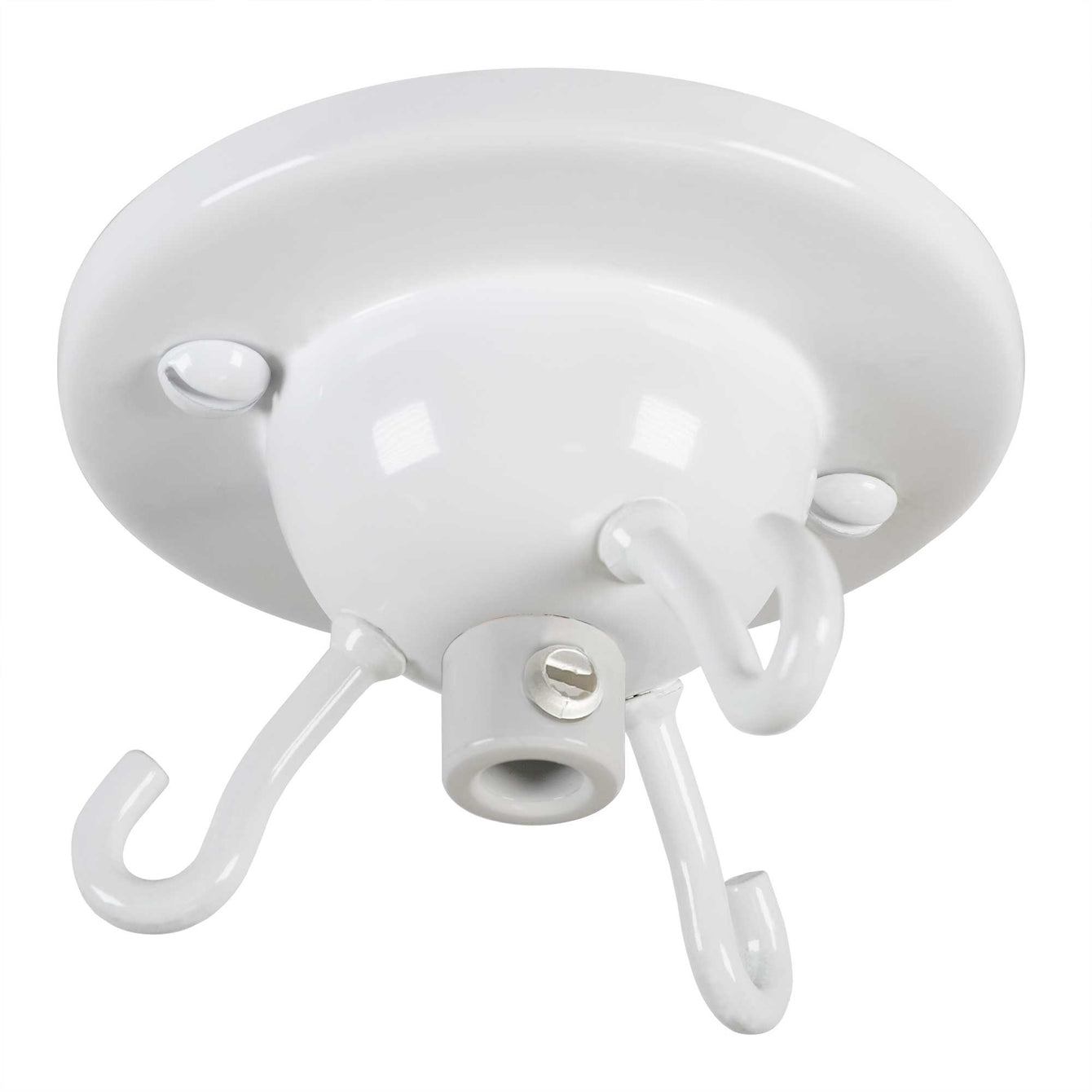 ElekTek 3-Hook Ceiling Rose with Cord Grip and Matching Screws - Metallic Finishes available - Buy It Better 