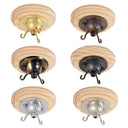 ElekTek 3 Hook Ceiling Rose Kit With Matching Screws Cord Grip and Pine Ceiling Pattress Metallic Finishes - Buy It Better