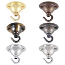 ElekTek 65mm Diameter Ceiling Rose Plate with Hook For Chandeliers Metallic Finishes - Buy It Better