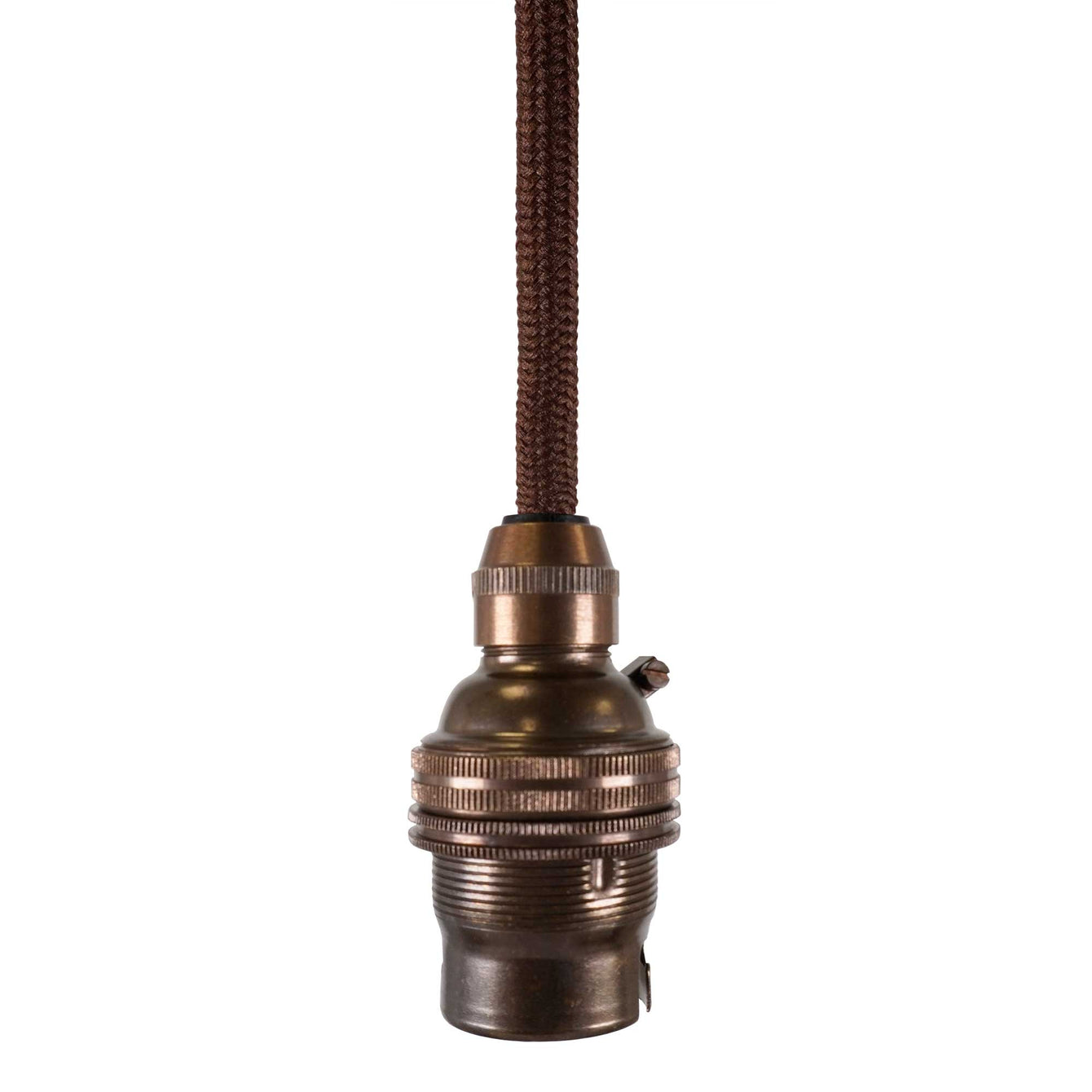 ElekTek B22 Cord Grip Pendant Lamp Holder with 1m Braided Cable 