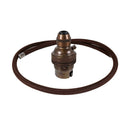 ElekTek B22 Cord Grip Pendant Lamp Holder with 1m Braided Cable