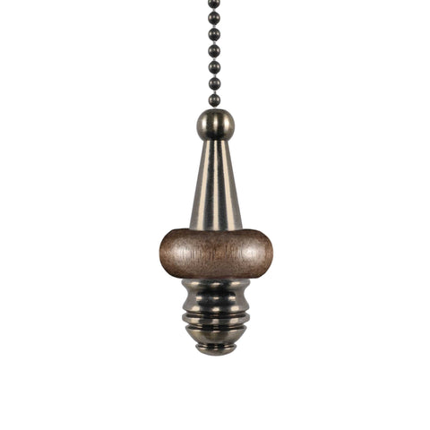 ElekTek Light Pull Chain Wooden Disc With 80cm Matching Chain