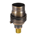 ElekTek Lamp Holder Half Inch Bayonet Cap B22 Unswitched With Shade Ring Wood Mount - Buy It Better