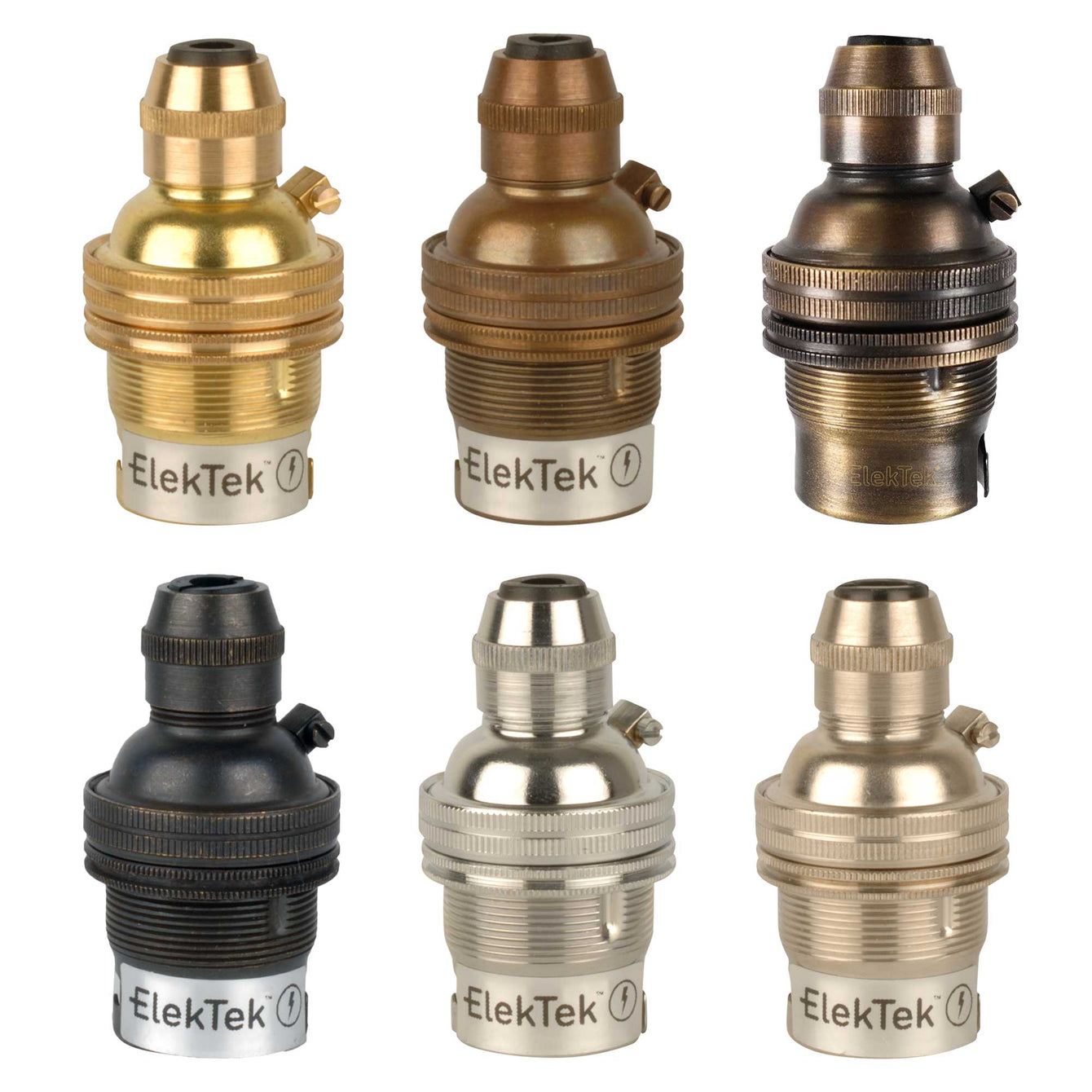ElekTek Cord Grip B22 BC Pendant Lamp Holder Brass - Buy It Better Brass
