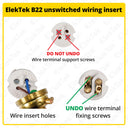 ElekTek Lamp Holder Half Inch Bayonet Cap B22 Unswitched With Shade Ring Wood Mount - Buy It Better