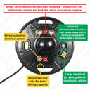 ElekTek Light Pull Cord Switch Ideal for Bathroom Ceiling with Metal Plated Cover (Matt Black - Thermoplastic)