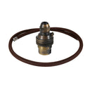 ElekTek B22 Cord Grip Pendant Lamp Holder with 1m Braided Cable