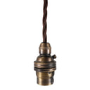 ElekTek B22 Cord Grip Pendant Lamp Holder with 1m Braided Cable