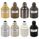ElekTek ES Edison Screw E27 Cord Grip Pendant Lamp Holder Plain Skirt Brass - Buy It Better