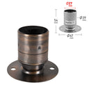 ElekTek ES Edison Screw E27 Fixed Batten Lamp Holder With Plain Skirt Ideal for Vintage Filament Bulbs Brass - Buy It Better