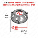 ElekTek Glass Lamp Shade Gallery Fitting for B22 Shade Ring 3 Sizes Brass - Buy It Better