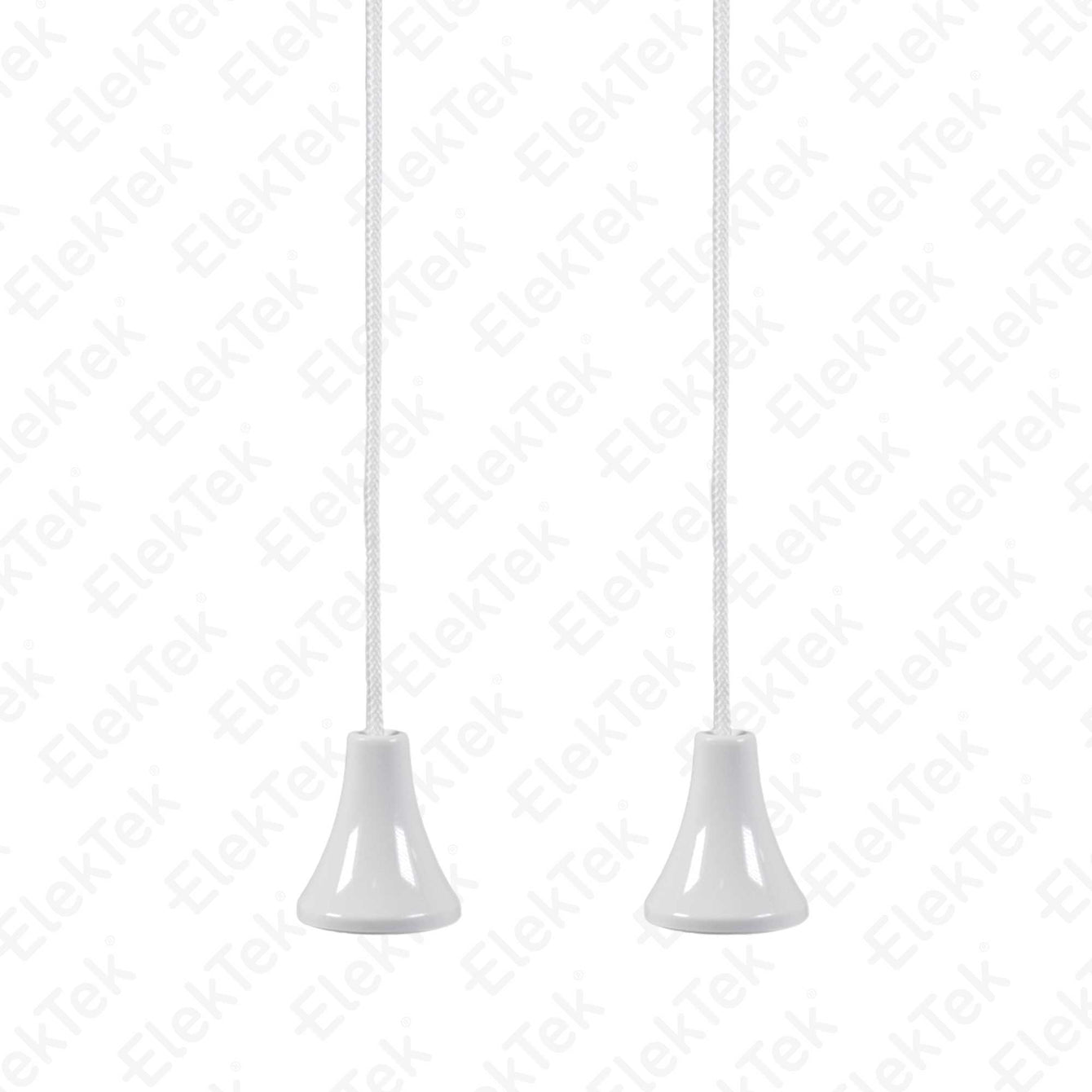 ElekTek Bathroom Ceiling Pull Switch Cord String Toggle White or Black 2-Pack 3-Pack - Buy It Better White 3-Pack