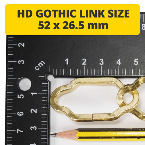 ElekTek Heavy Duty Gothic Open Link Chain for Chandelier & Lighting 52 x 26.5mm Per Linear Metre