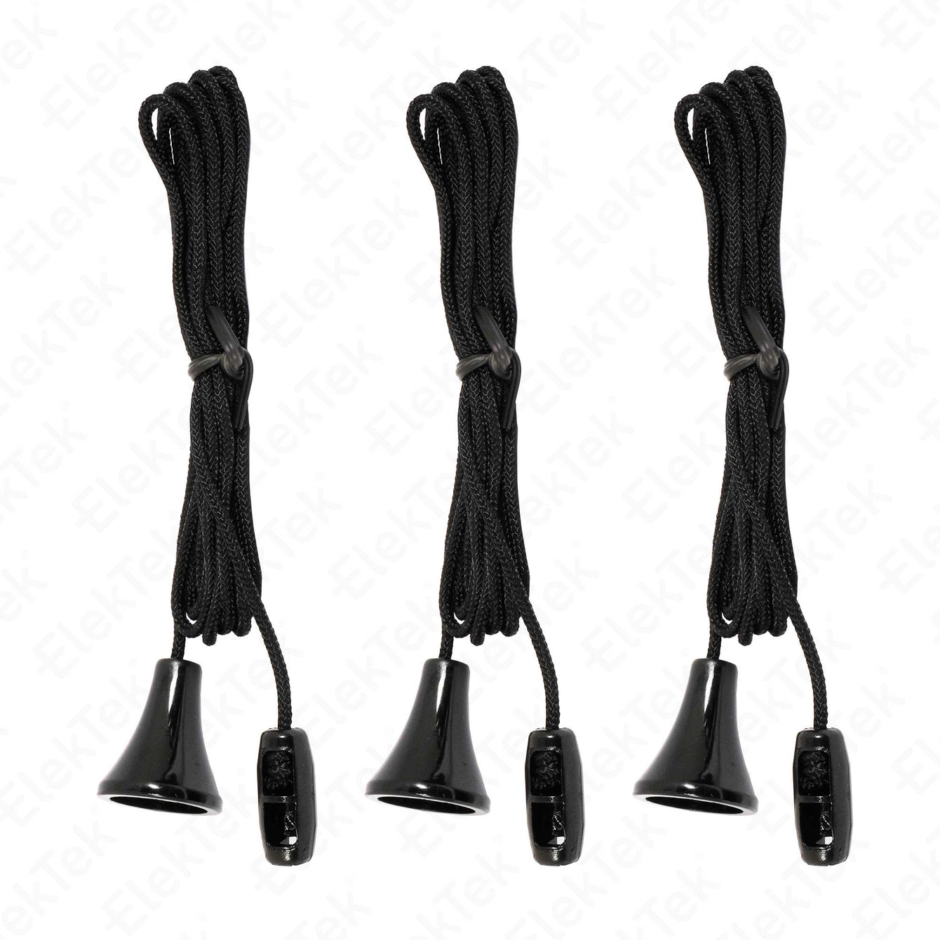 ElekTek Bathroom Ceiling Pull Switch Cord String Toggle White or Black 2-Pack 3-Pack - Buy It Better 