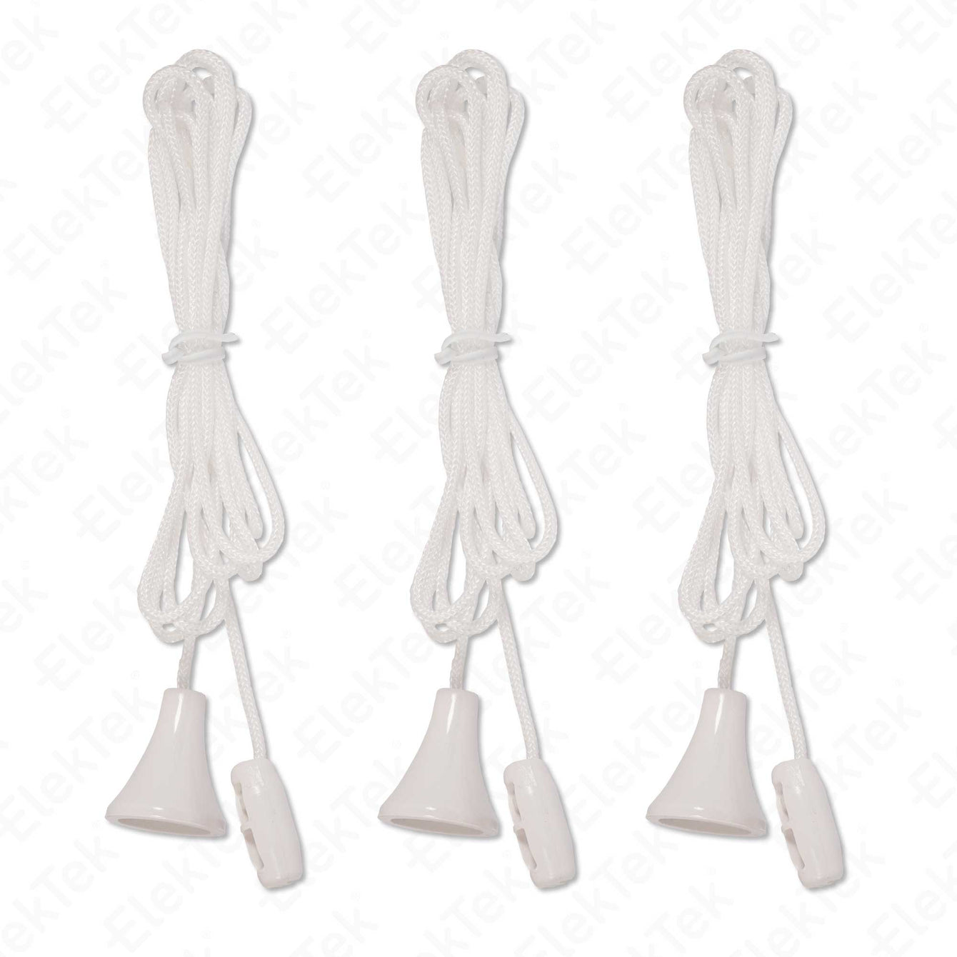 ElekTek Bathroom Ceiling Pull Switch Cord String Toggle White or Black 2-Pack 3-Pack - Buy It Better 