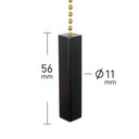 ElekTek Premium Brass Bathroom Light Pull Cord Switch Kit with Pull Chain Handle