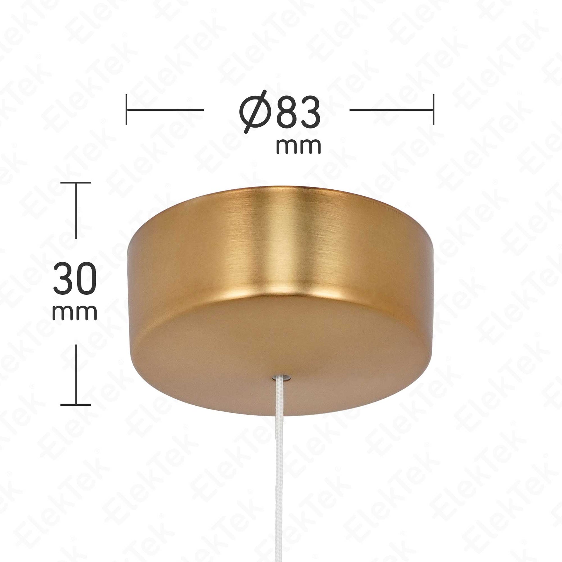 ElekTek Premium Brushed Brass Bathroom Light Pull Cord Switch Kit with ...