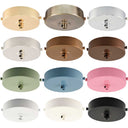 ElekTek Flat Top Ceiling Pendant Rose 100mm Diameter with Strap Bracket and Cord Grip Metallic Finishes Powder Coated Colours - Buy It Better