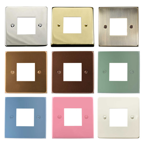 ElekTek Light Switch Conversion Metal Modern Cover Plate No Wiring Double