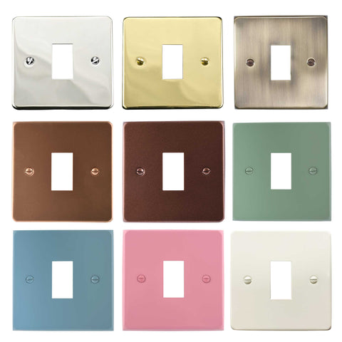 ElekTek Light Switch Conversion Metal Modern Cover Plate No Wiring Single