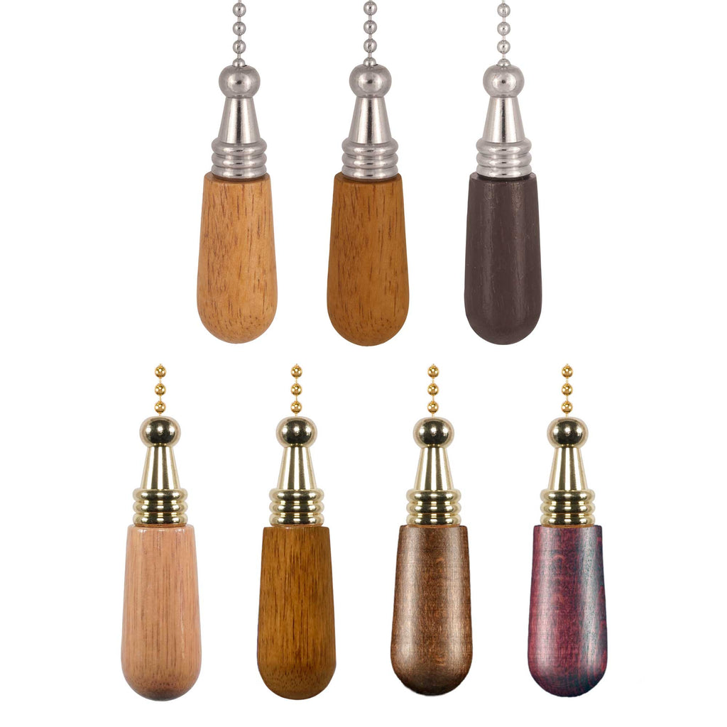 ElekTek Light Pull Chain Wooden Drop With 80cm Matching Chain - Buy It ...
