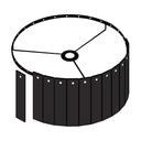 ElekTek Modern Ceiling Pendant Light Lamp Shade with Wooden Slats, Rivets 40cm Dia - Buy It Better