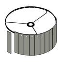 ElekTek Modern Ceiling Pendant Light Lamp Shade with Wooden Slats, Rivets 40cm Dia - Buy It Better