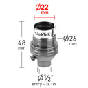 ElekTek Lamp Holder Bayonet Cap B22 Unswitched 10mm or Half Inch Entry With Shade Ring Solid Brass - Buy It Better