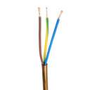 ElekTek Lighting Cable Flex 3 Core Gold, Black, White, Clear PVC Outer Per Linear Metre