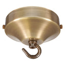 ElekTek 100mm Diameter Convex Ceiling Rose with Strap Bracket and Hook Metallic and Powder Coated Finishes