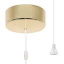 ElekTek Light Pull Cord Switch Ideal for Bathroom Ceiling with Metal Plated Cover (Matt Black - Thermoplastic)